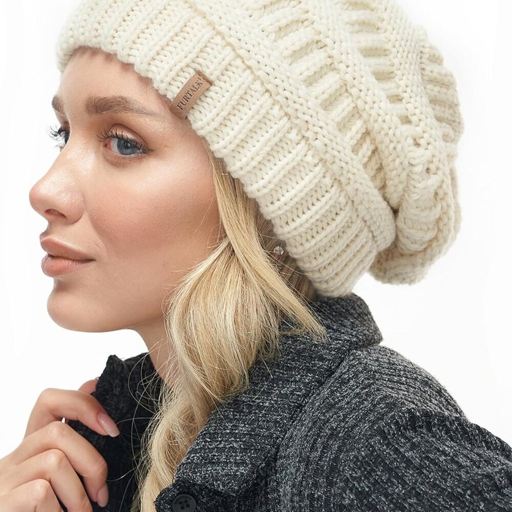 Womens Winter Knit Slouchy Beanie Hat Warm Skull Ski Cap Hats for Women